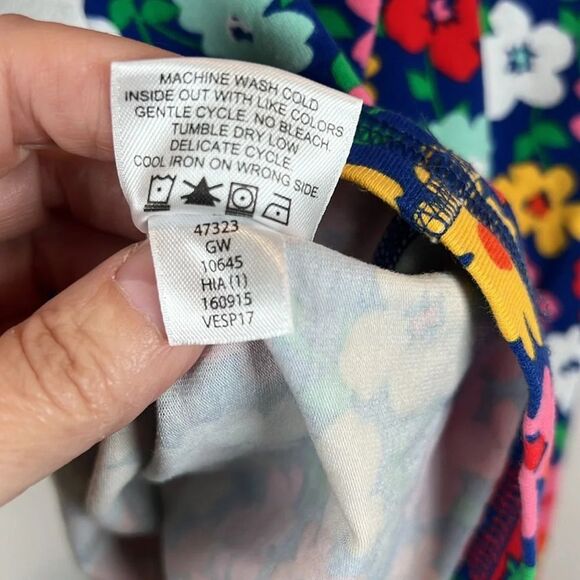 Hanna Andersson Floral Striped Racerback Shirt Size 10 - Picture 14 of 15